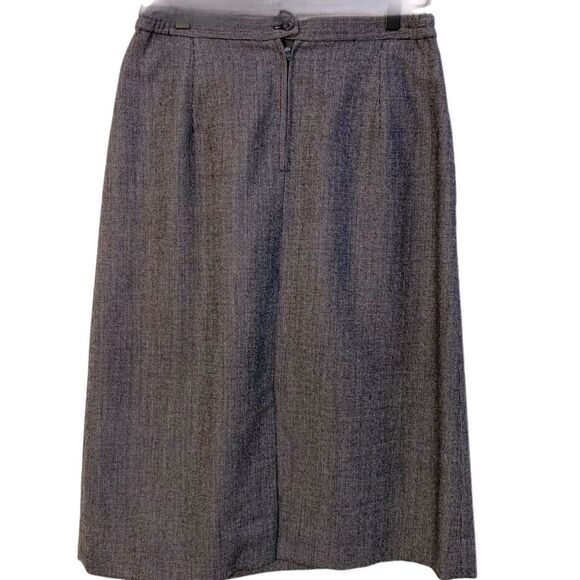A-Line Tweed Skirt Women’s 12 Black Pockets Fully Lined. - Picture 2 of 15
